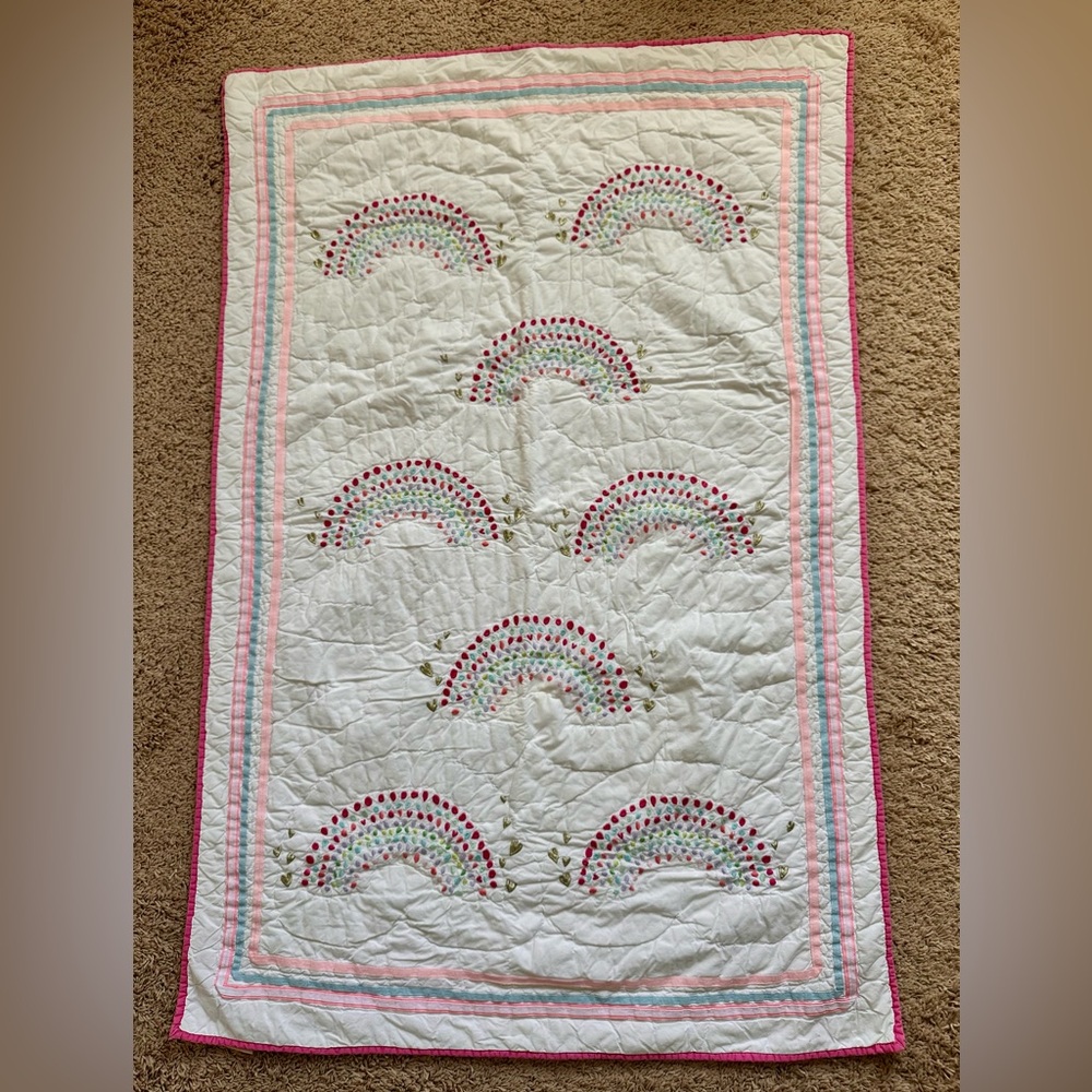 Pottery Barn Kids Rainbow Crib Quilt